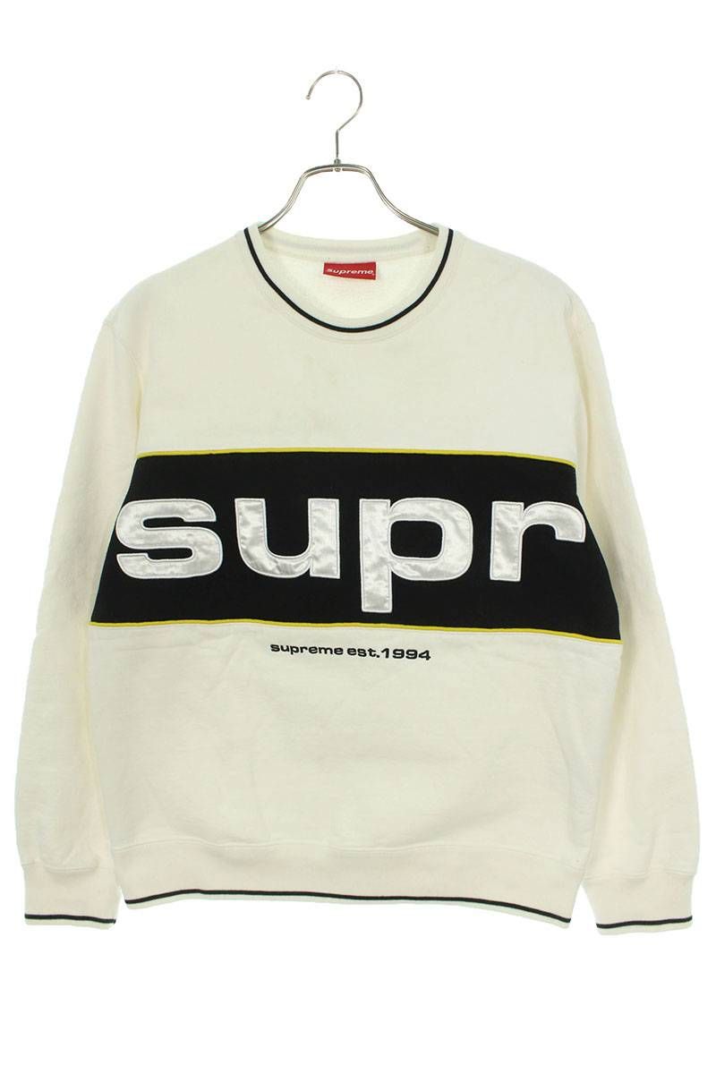 シュプリーム 19AW Piping Crewneck パイピングロゴクルーネック