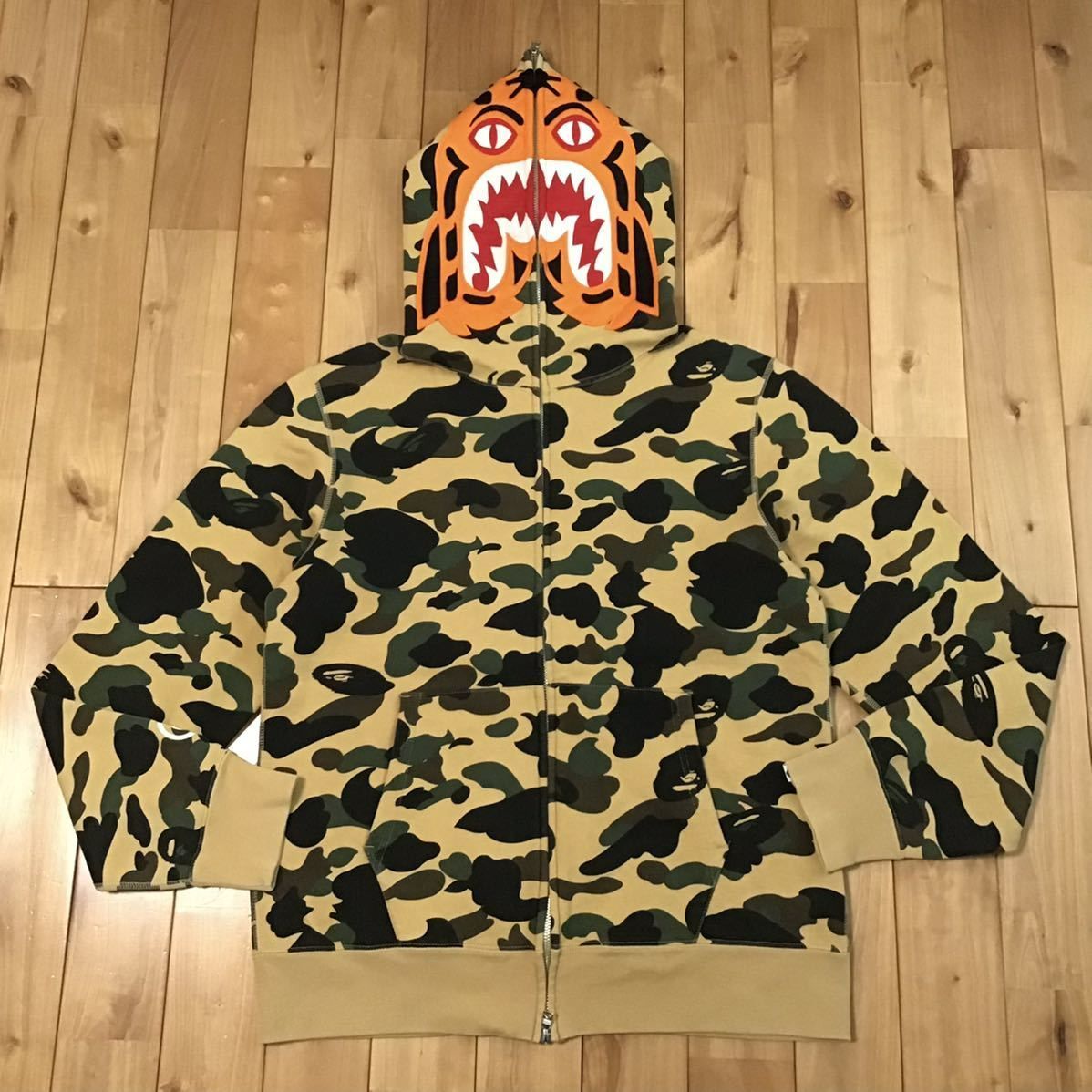 1st camo yellow タイガー パーカー Lサイズ tiger full zip hoodie a 
