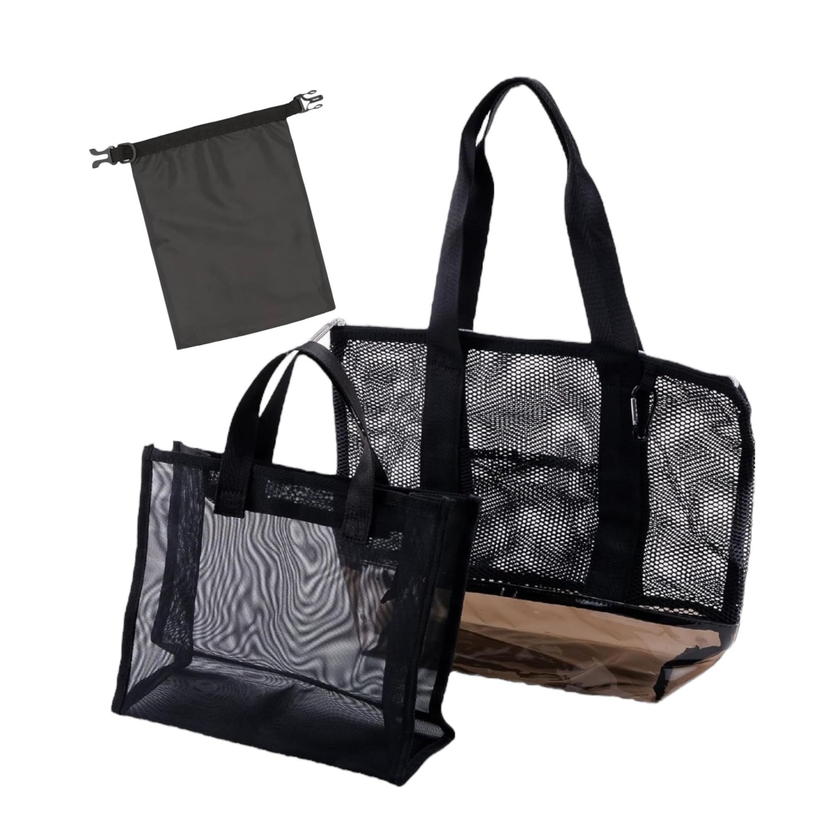 [alldeblue]スパバッグ 温泉バッグ お風呂 プールジム 大容量 メッシュ 防水 プール 銭湯 サウナ (防水ポーチ付) [ドライバッグ付]