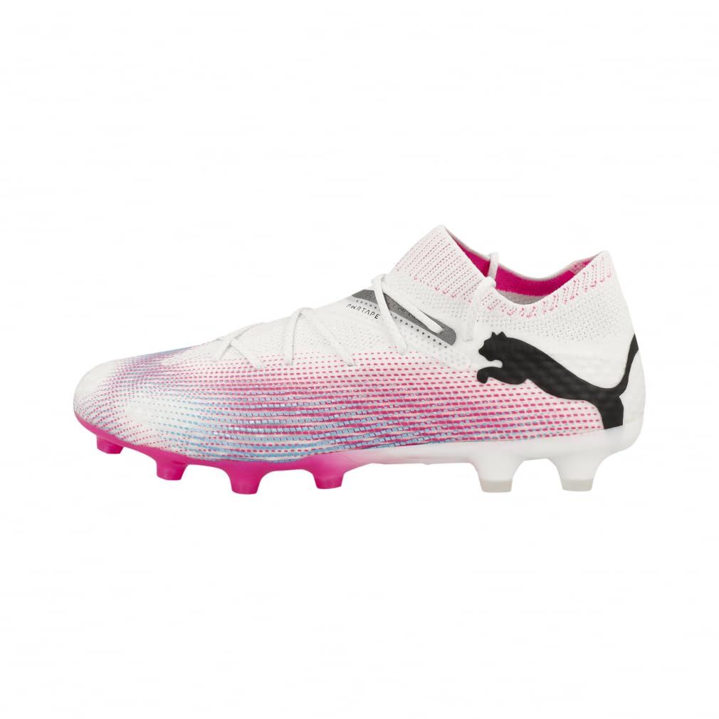 PUMA プーマ K フューチャー 7 アルティメット HG|AG プーマ ホワイト|プーマ ブラック|ポイズンピンク 25.0CM 01 WH|PK 25.0 cm