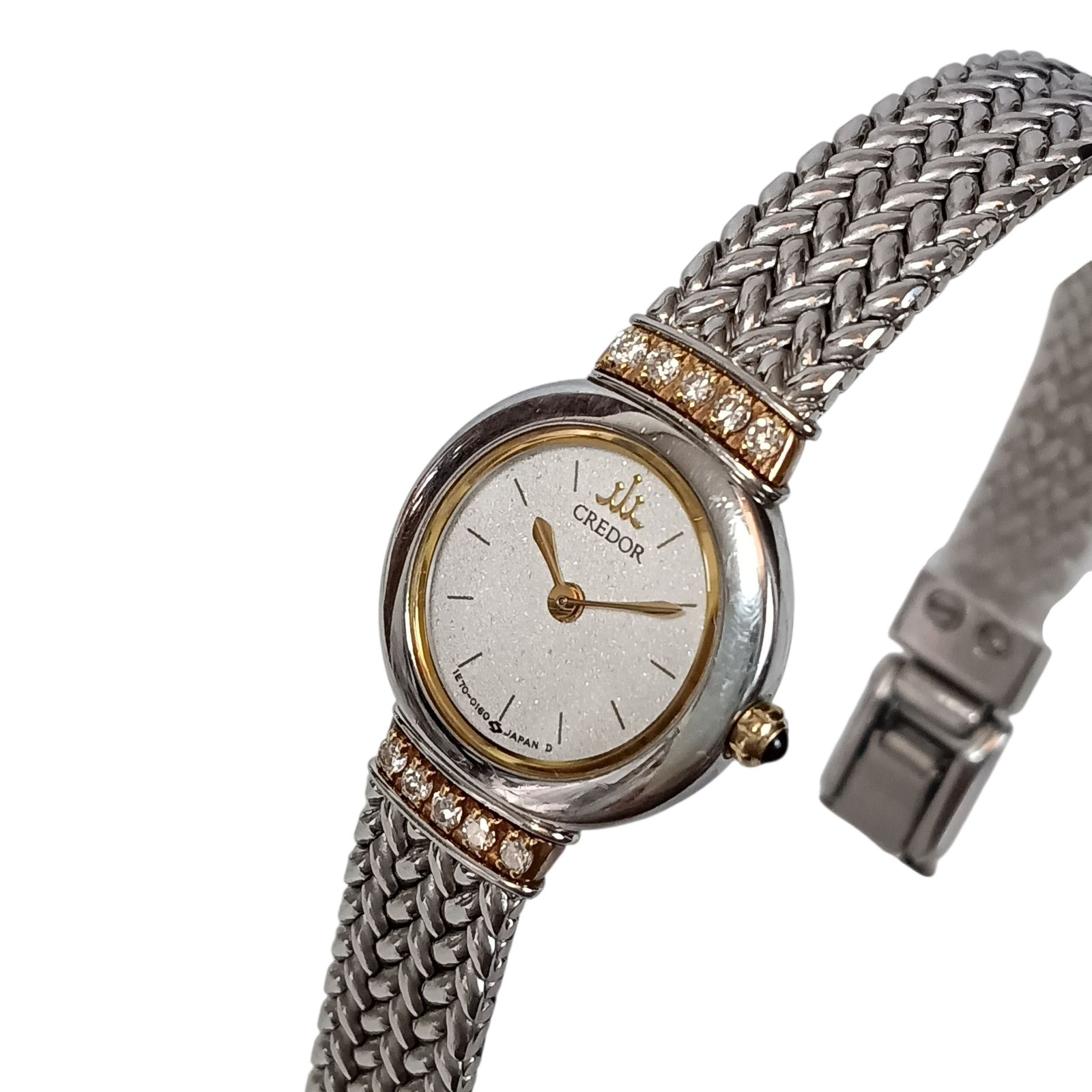 稼働 1014-3 SEIKO CREDOR セイコー クレドール 18KT 1E70-0100 レディース腕時計 10P クォーツ