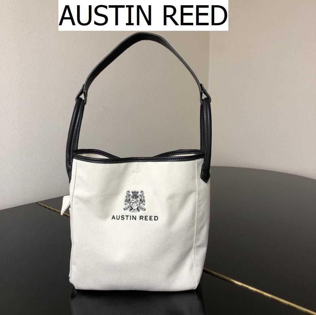 AUSTIN REED グレー リボン付きハンドバッグ