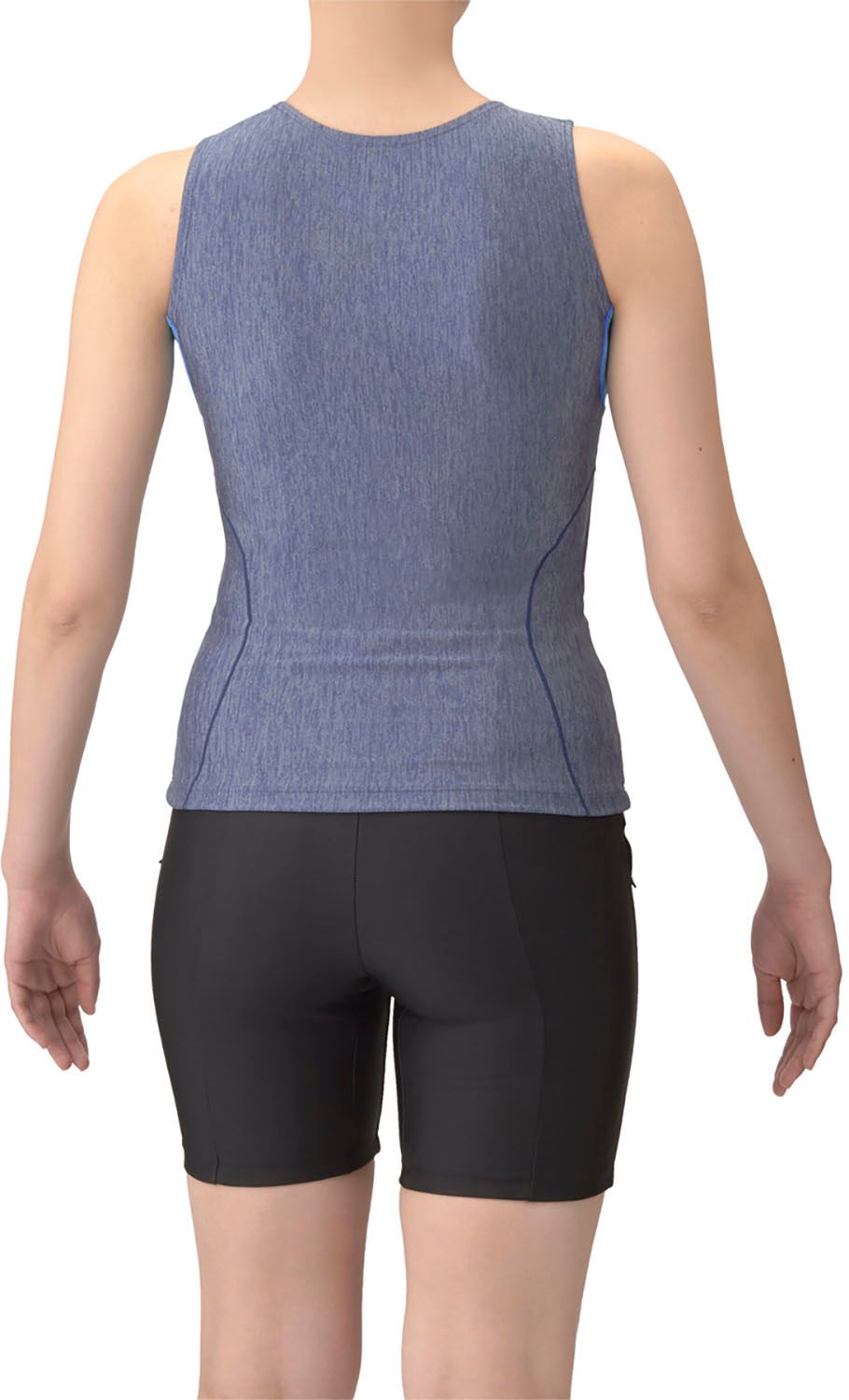 アリーナ arena スイミング フィットネスセパレーツ カバーバック ミドルレッグ 差し込みパッド BLBL ブルー×ブルー