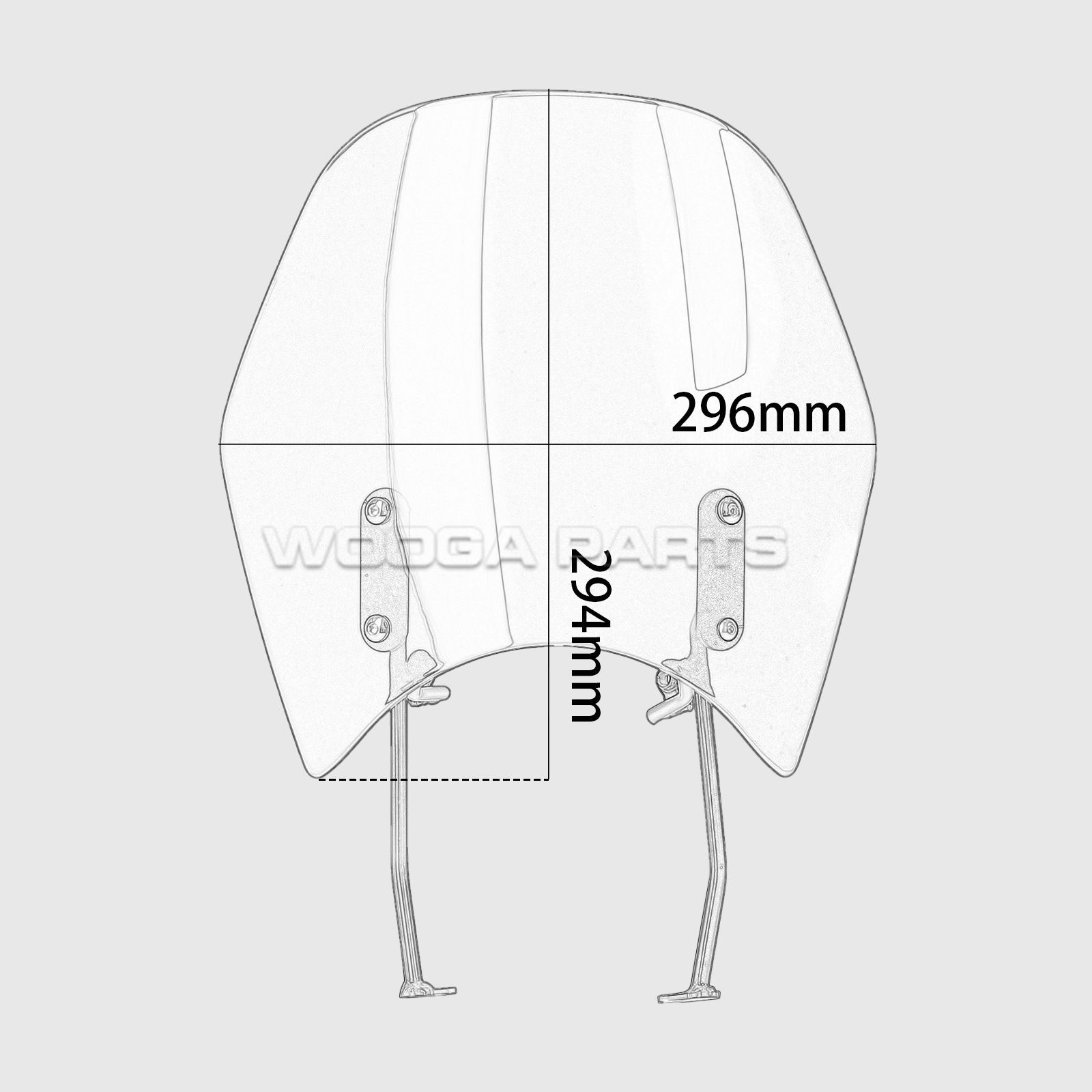 ｜ホンダ CL250 CL300 CL500 2025- 対応 レトロスタイル フロントウインドスクリーン 風防 PC製 ブラウン クリア BRIGHTFACE_UK