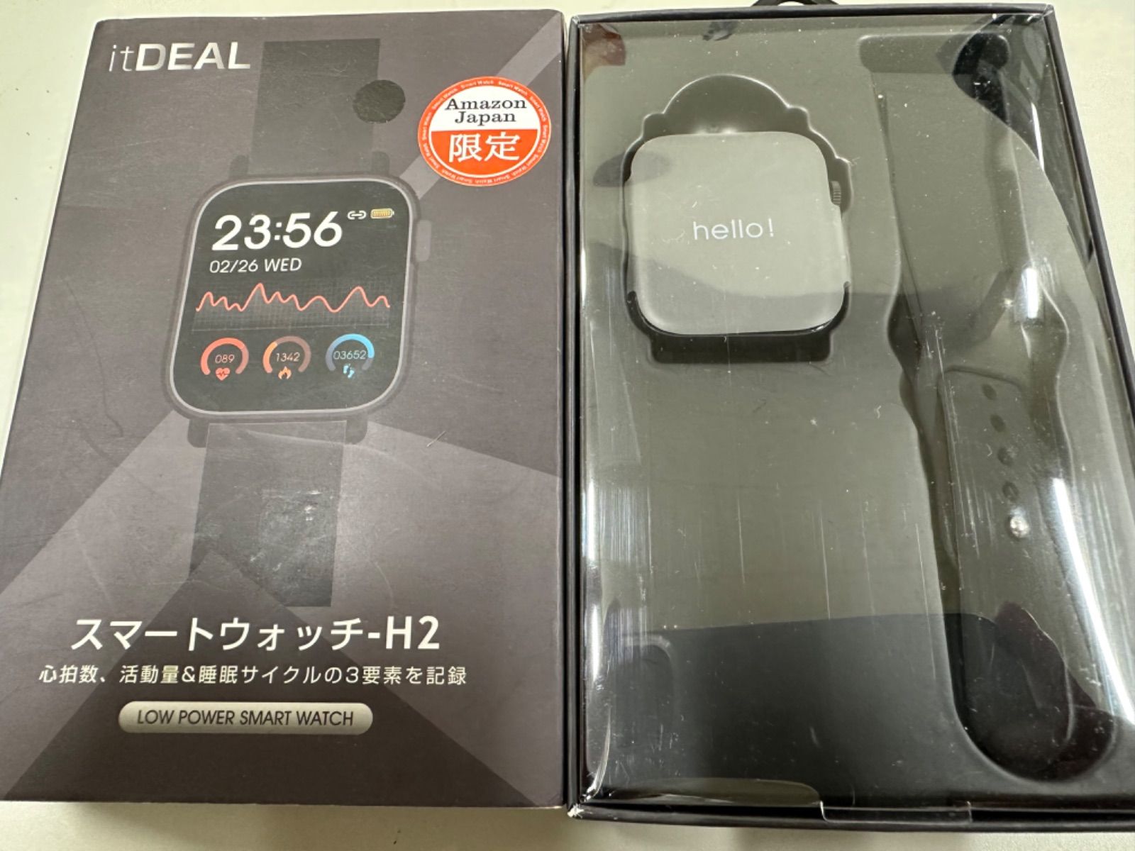 itDEAL スマートウォッチ H2 黒色 - メルカリ