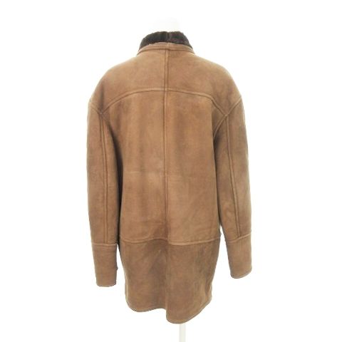 F.P Clint ムートンコート 本革 羊革 ラム シープスキン 40 L 茶 ブラウン AH 23 GY 44
