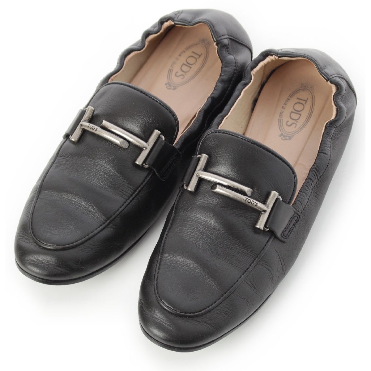 トッズ レザー TT金具 ドライビング ローファー シューズ スリッポン