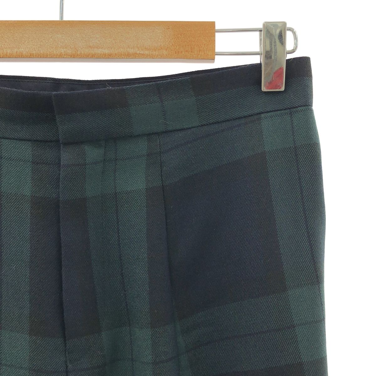 JUNYA WATANABE COMME des GARCONS ジュンヤワタナベ 2011AW チェック ワイド フ パンツ S グリーン ネイビー レディース