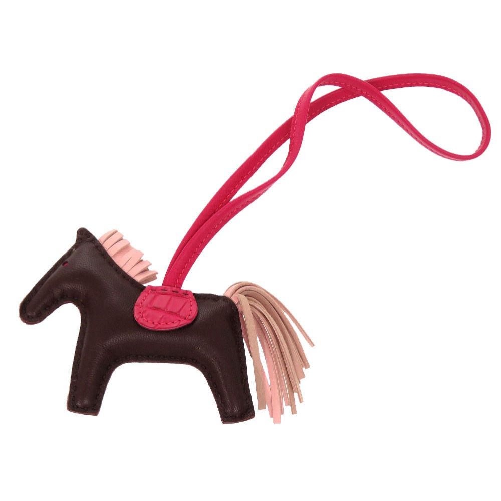 エルメス アリゲーターロデオPM アニョーミロ ローズ箱付きサクラ