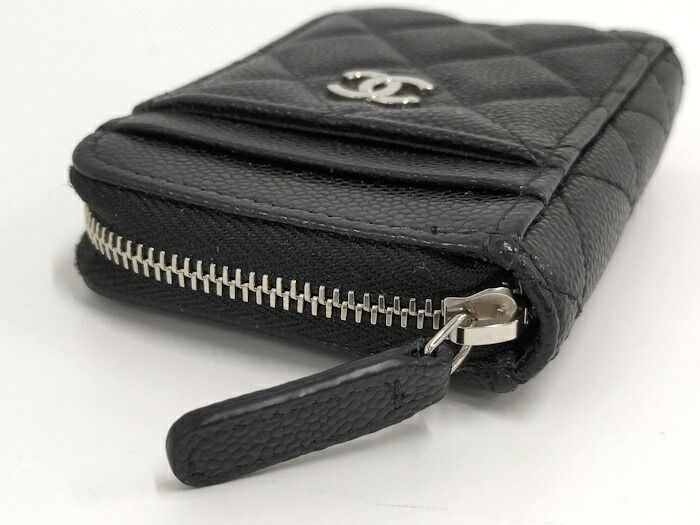 CHANEL コインケース レザー ブラック AP1650