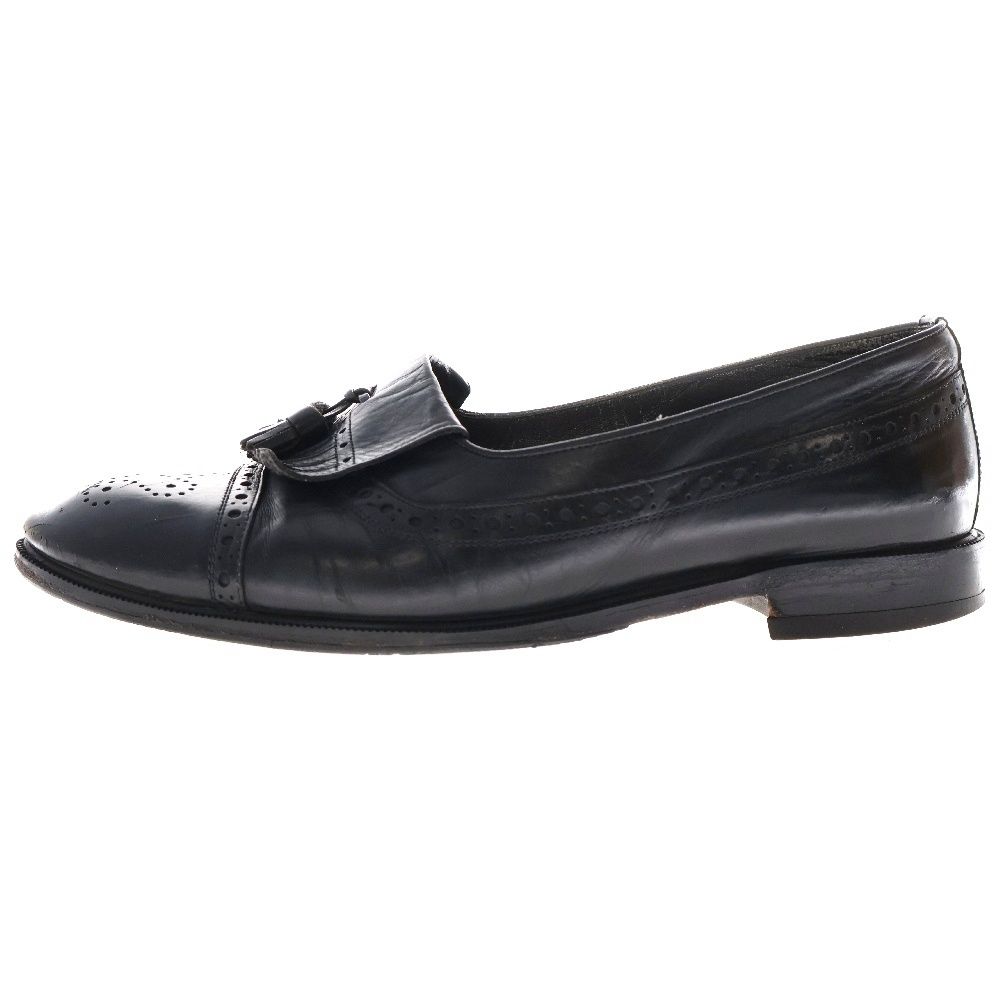 YVESSAINTLAURENT レザー シューズローファータッセル ブラック YVES SAINT LAURENT (イヴサンローラン) TASSEL LOAFER タッセル
