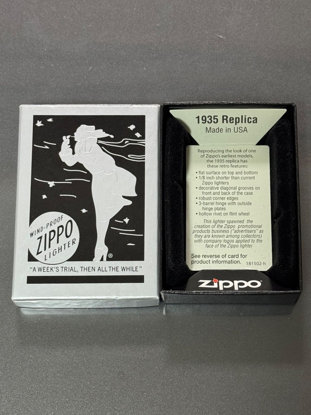 zippo Seven Stars SPIRIT SOLID BLACK セブンスター 1935