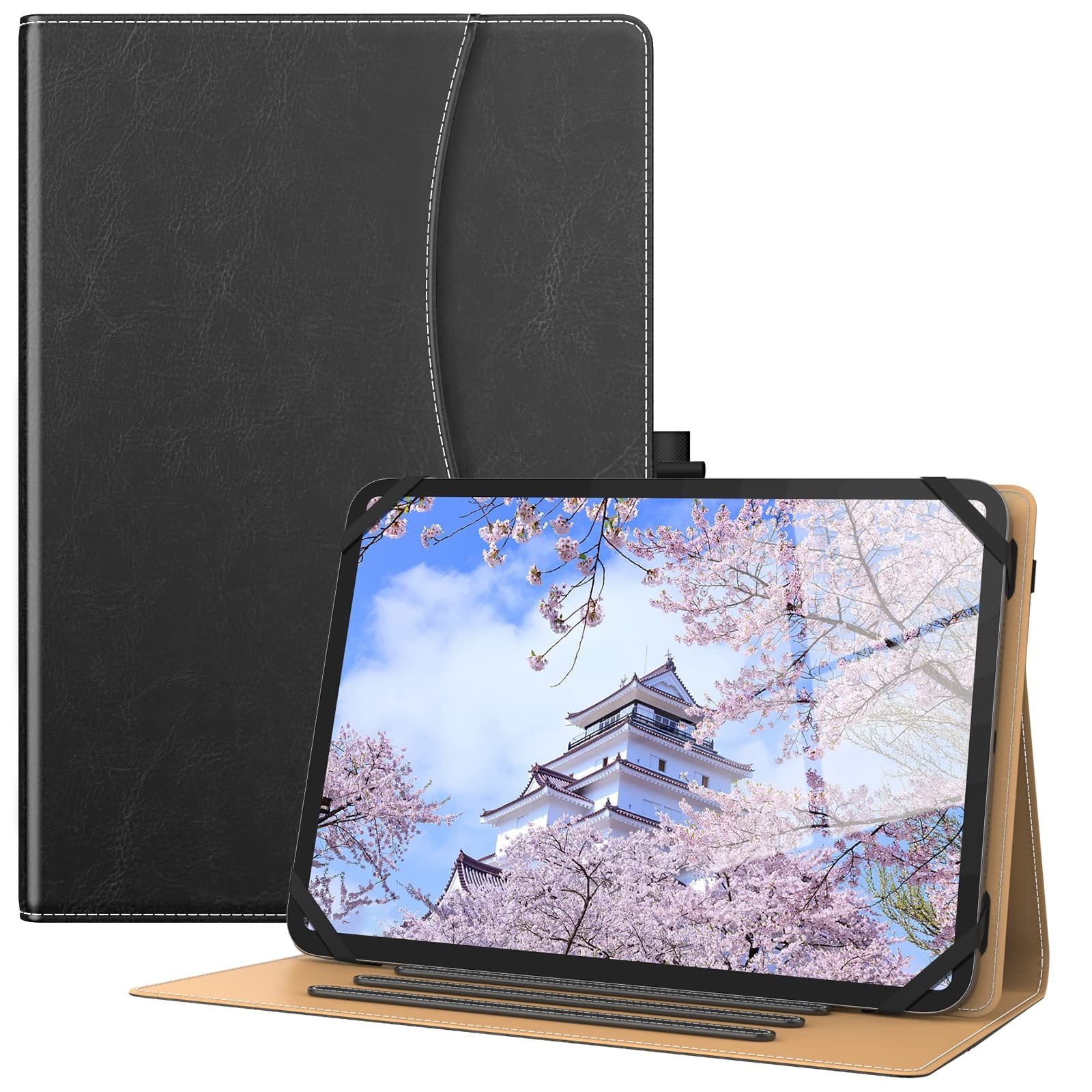9～11インチ タブレットケース TiMOVO タブレット 汎用ケース 10インチ 保護カバー スタンド 角度調整可能 カードポケット ペンホルダー付き 四隅固定 PUレザー スマートカバー iPad など対応 HiGr