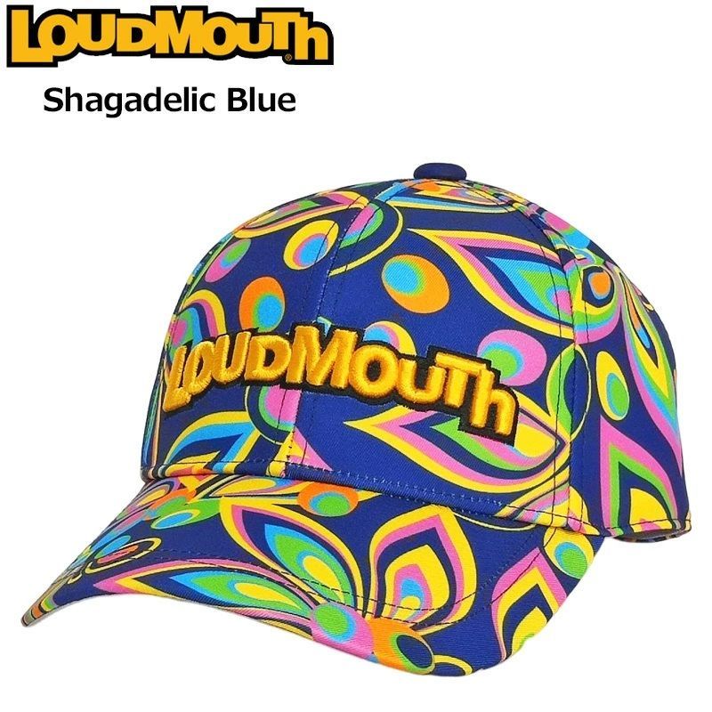 Loudmouth ラウドマウス キャップ Shagadelic Blue シャガデリック ブルー 763902(075) 刺繍 帽子 総柄 派手 派手な 個性 目立つ メンズ レディース 新品【Loudmouth正規販売店】
