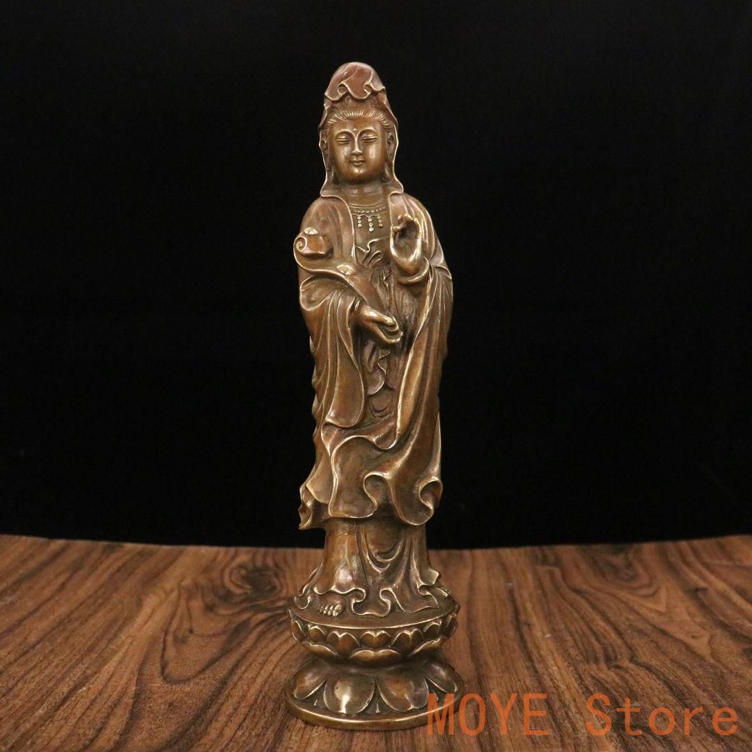 仏教美術 仏像 宝冠自在思惟菩薩像仏堂 家内 供養 銅製 彫刻 置物 開運