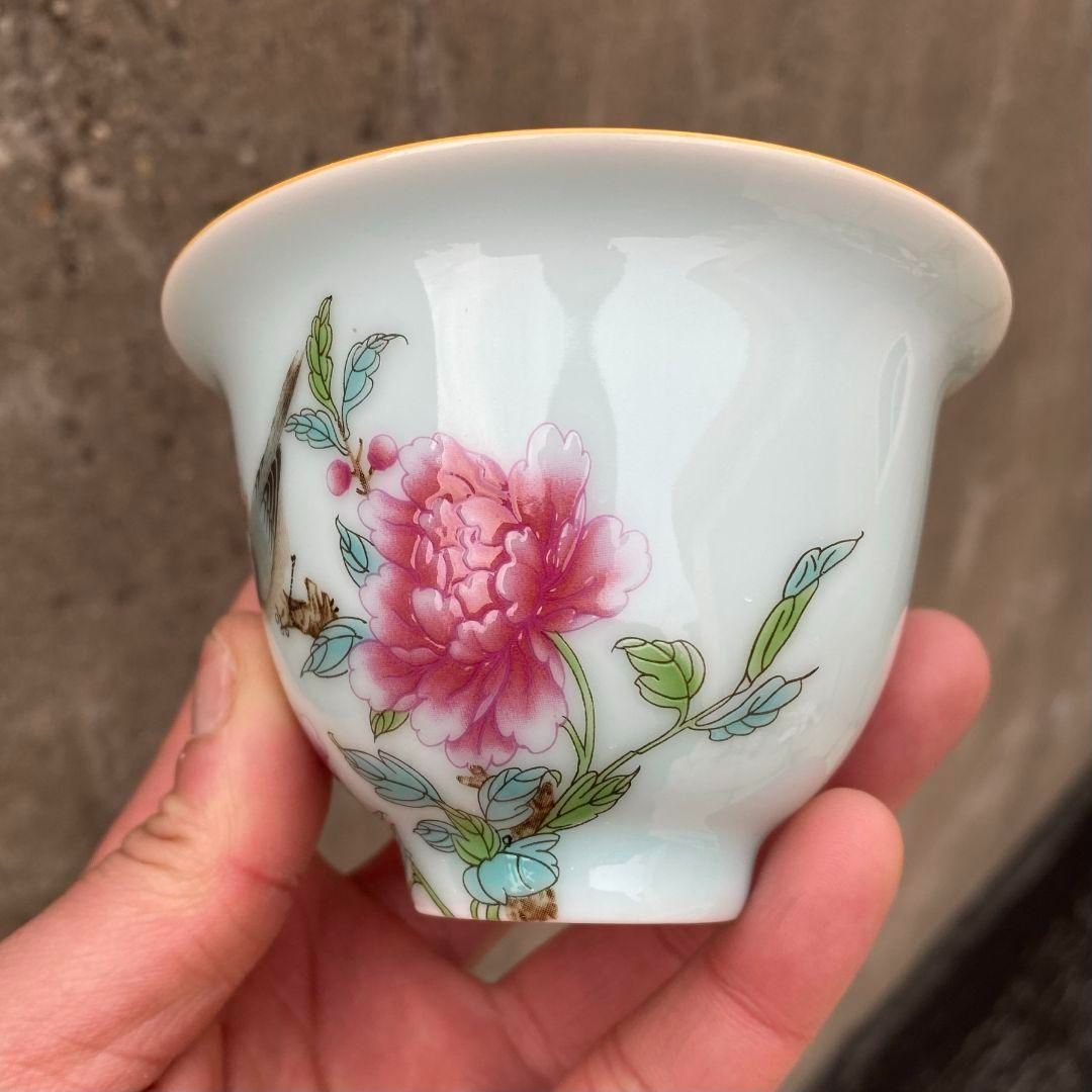 中国茶器 景徳鎮 陶磁鯖山水蓋碗 茶碗 煎茶器 茶道具 新品未使用 中国茶器 景徳鎮 陶磁鯖山水蓋碗 茶碗 煎茶器 茶道具 新品未使用