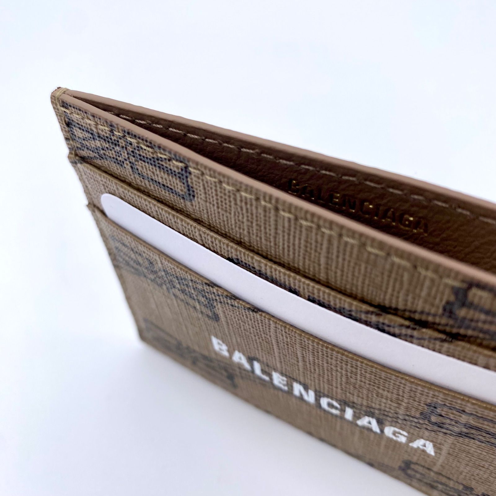 バレンシアガ カードホルダー BALENCIAGA ベージュ BBモノグラム 