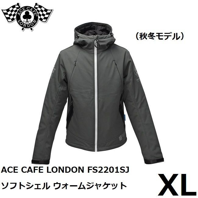 ACE CAFE LONDON エースカフェロンドン ソフトシェル ウォームジャケット FS2201SJ チャコール XLサイズ - メルカリ