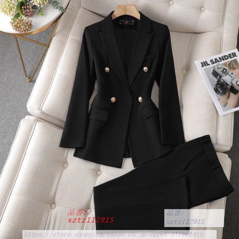 レディース ブレザー スラックス スーツ レディース ビジネススーツ おしゃれ 上下 通勤 フォーマルスーツ 洋服 スラックス セット xztz112915