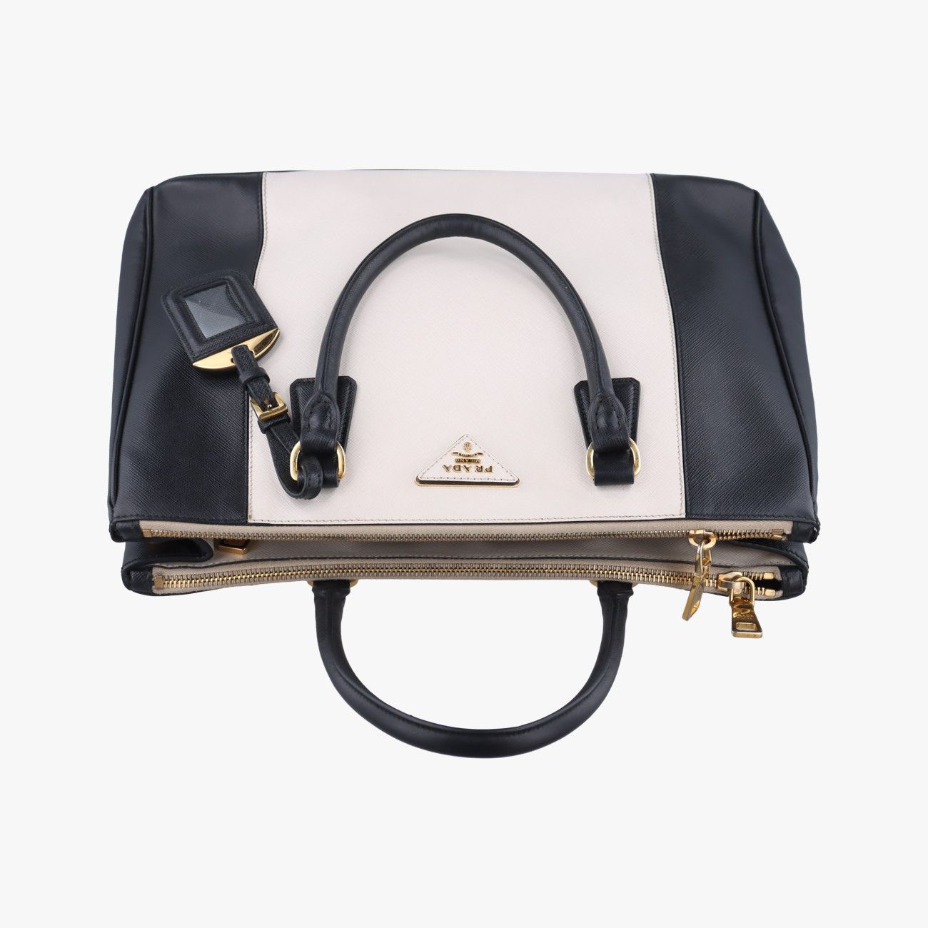 ネイビー/ホワイト ストライプ ハンドバッグ ショルダー サフィアーノ