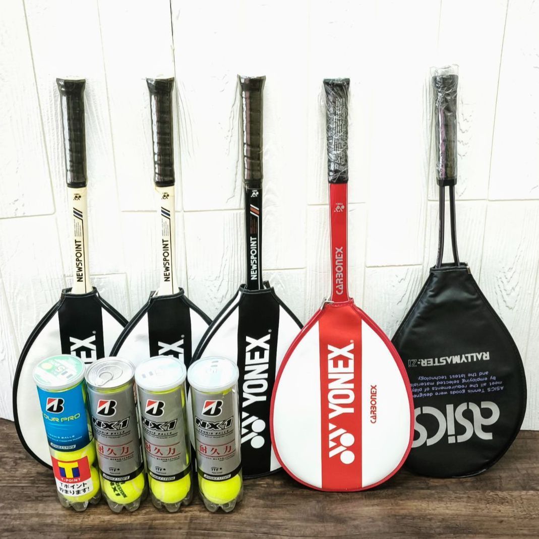 ソフトテニスボール 中古品 100球 新品 4球 カゴ付き