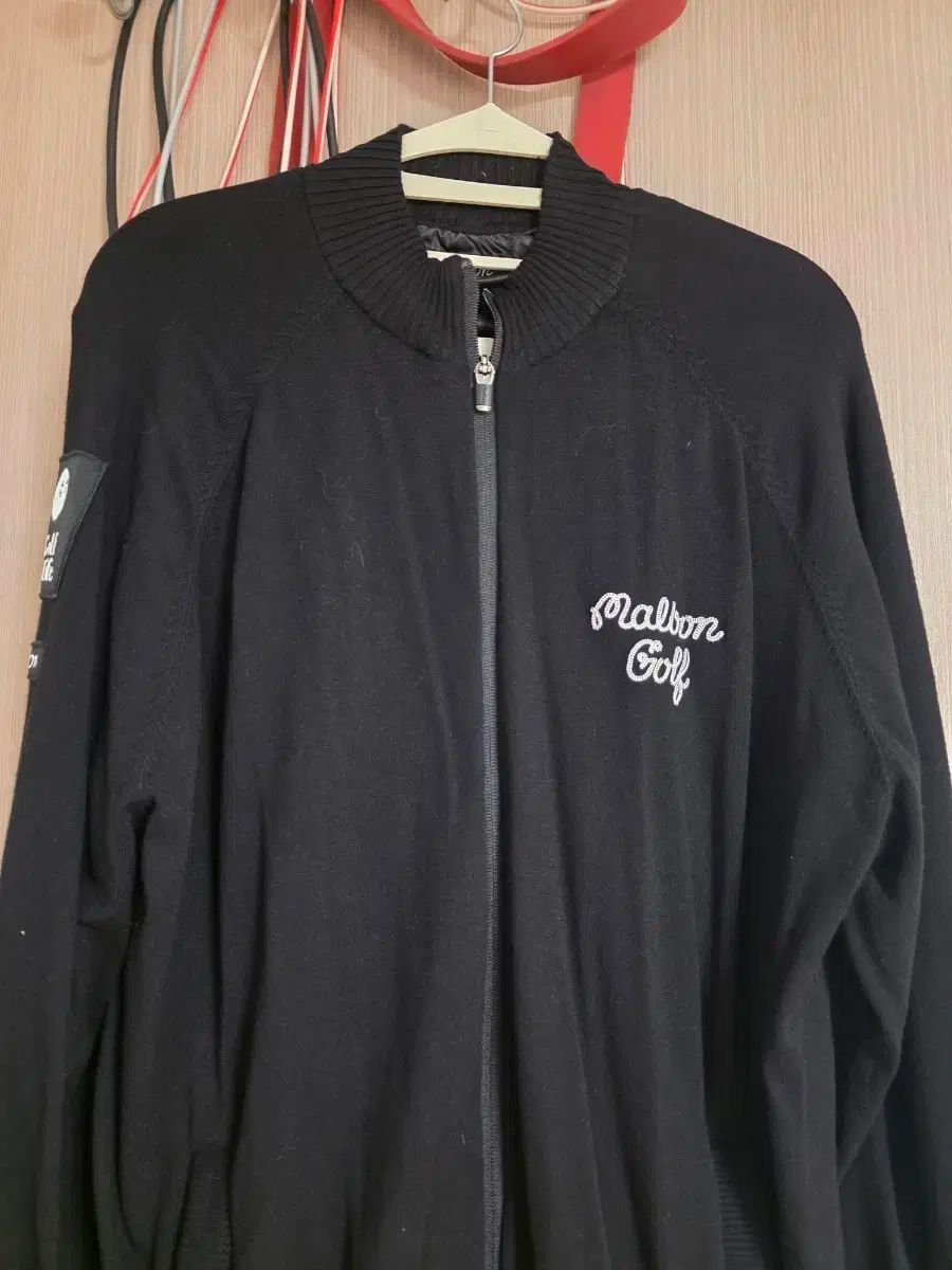 MALBON GOLF マルボンゴルフ ゴルフ ブラック ニット ジップアップ ジャケット