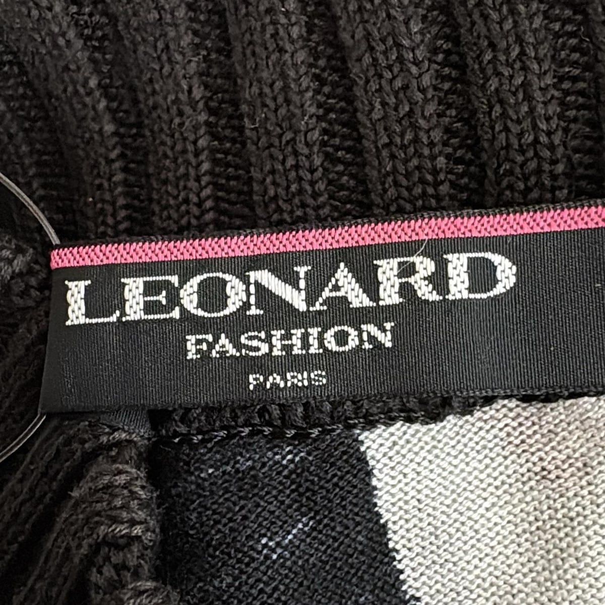 【美品】LEONARD ハイネック半袖コットンシャツL 美品】LEONARD ハイネック半袖コットンシャツL