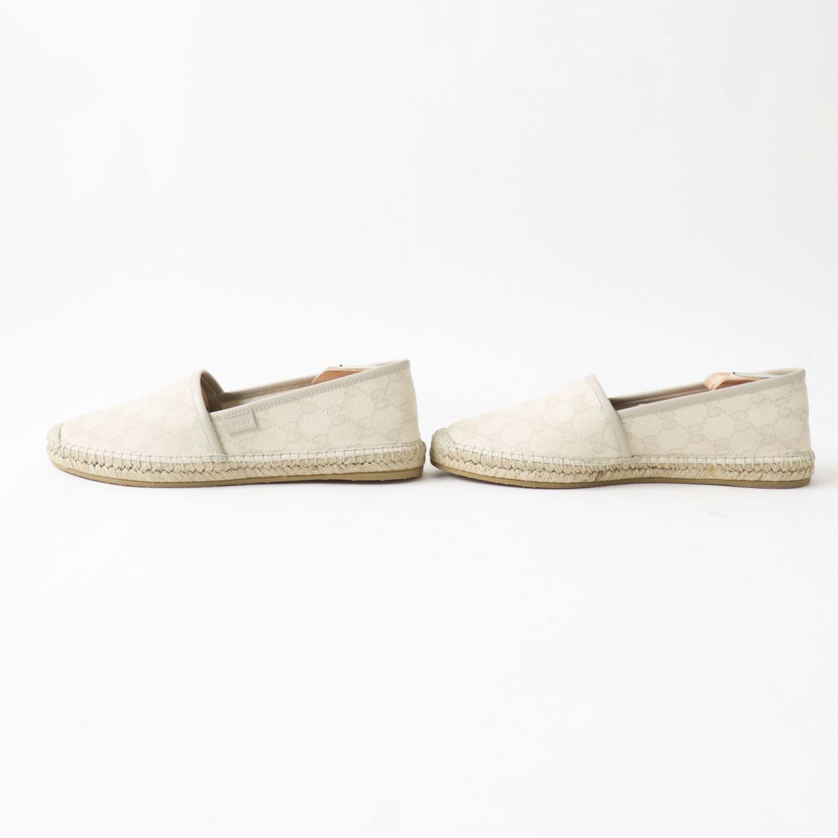 極美品◎GUCCI グッチ 466902 GGキャンバス レザー使い エスパドリーユ 