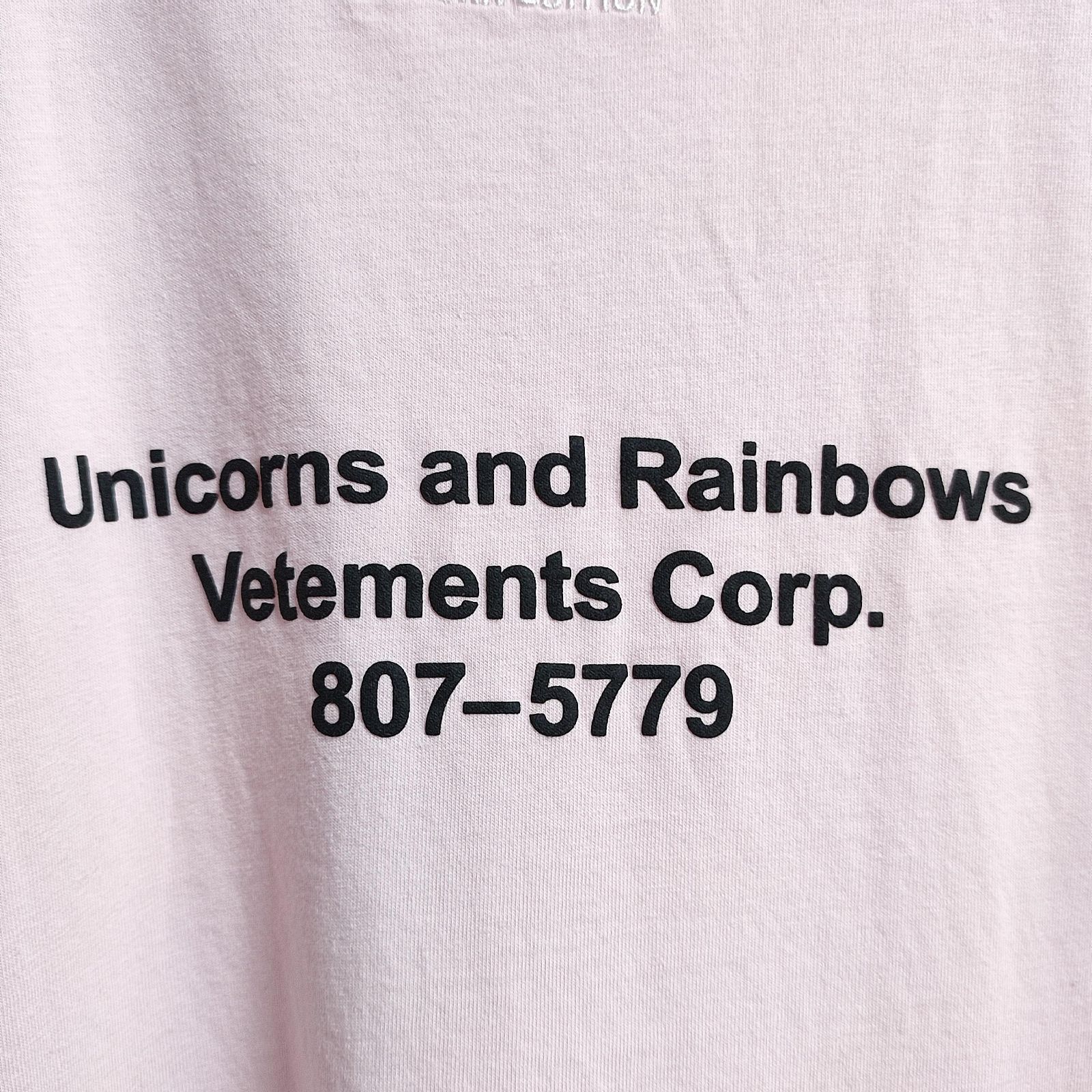超美品】VETEMENTS ヴェトモン ユニコーンプリントオーバーサイズT 