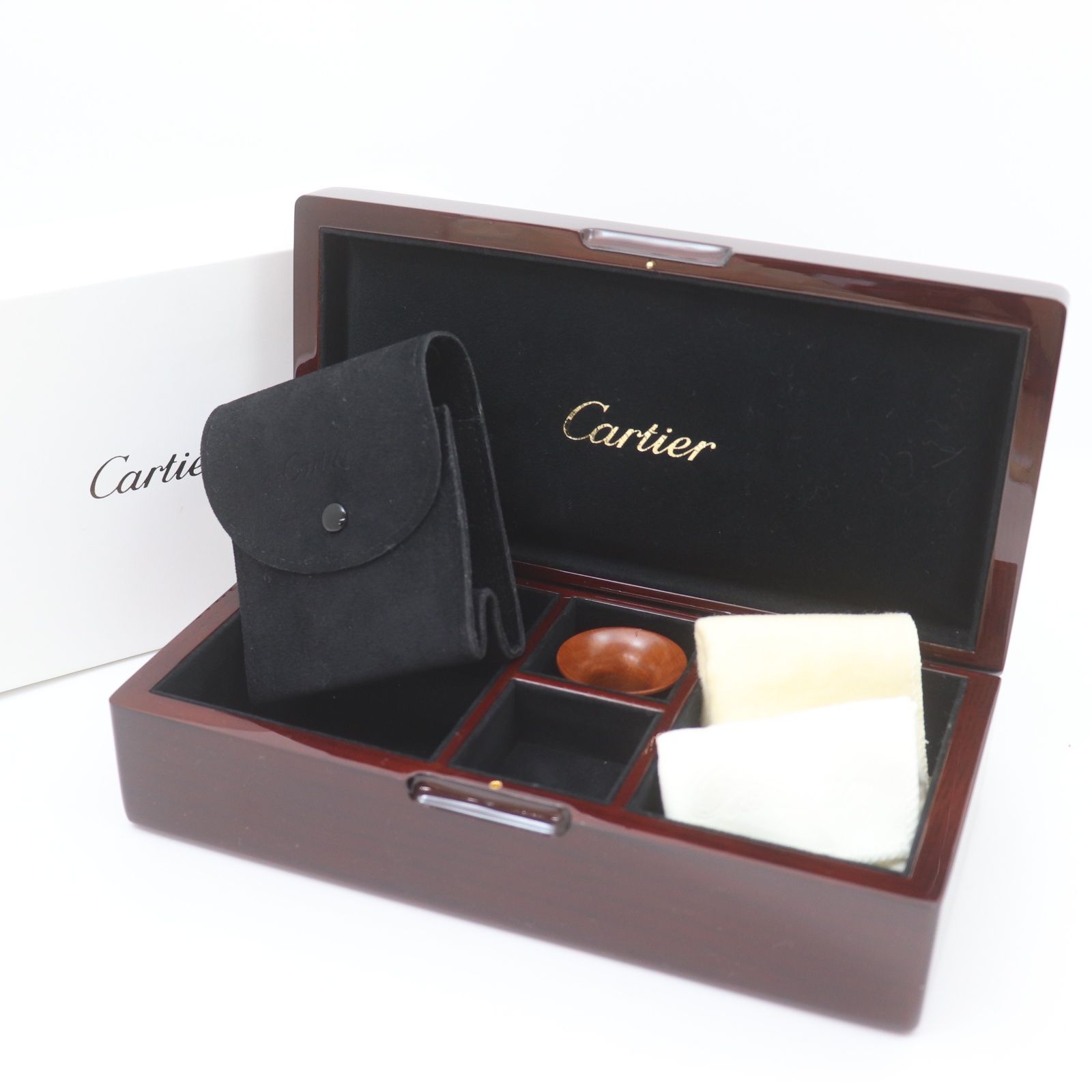 ITMC1CKJDUU1 Cartier カルティエ ウォッチボックス 時計ケース ジュエリーボックス 木製 木箱 トレー 収納 小物 外箱 ルーペ  クロス ソフトケース 収納 - メルカリ