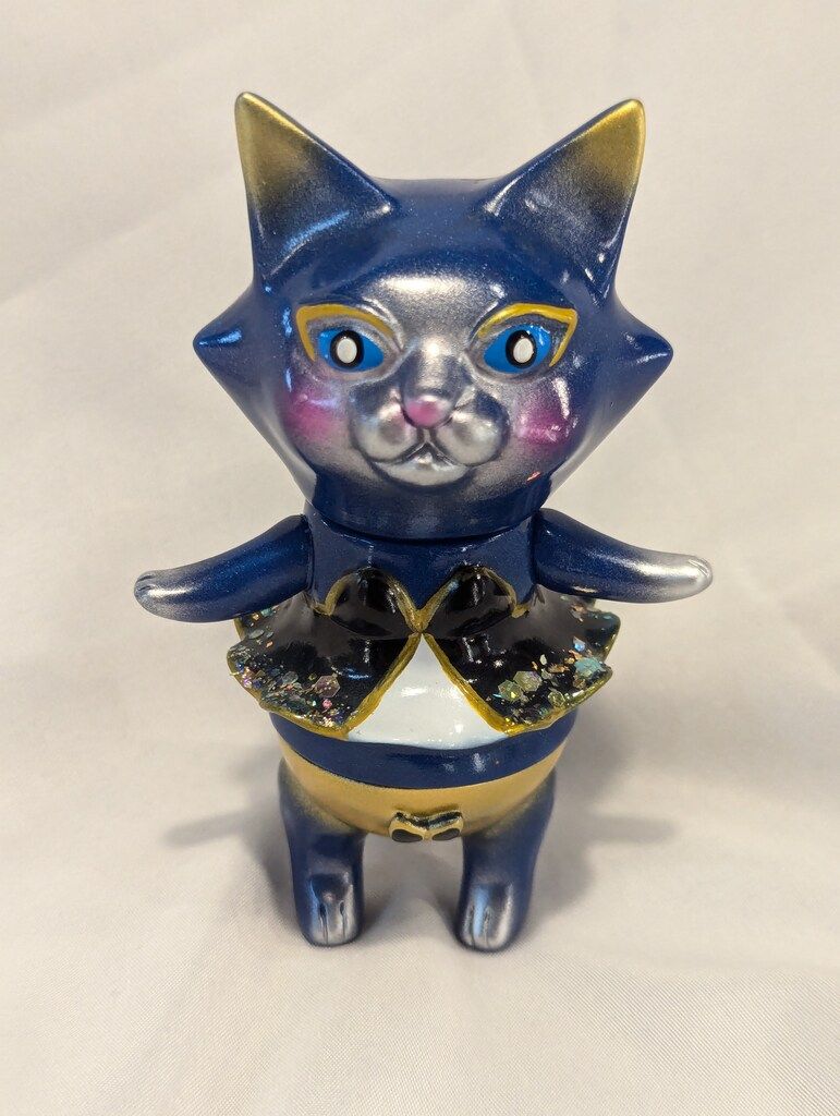 maw collection 猫天使ミヌー 青ラメ成型/金/銀