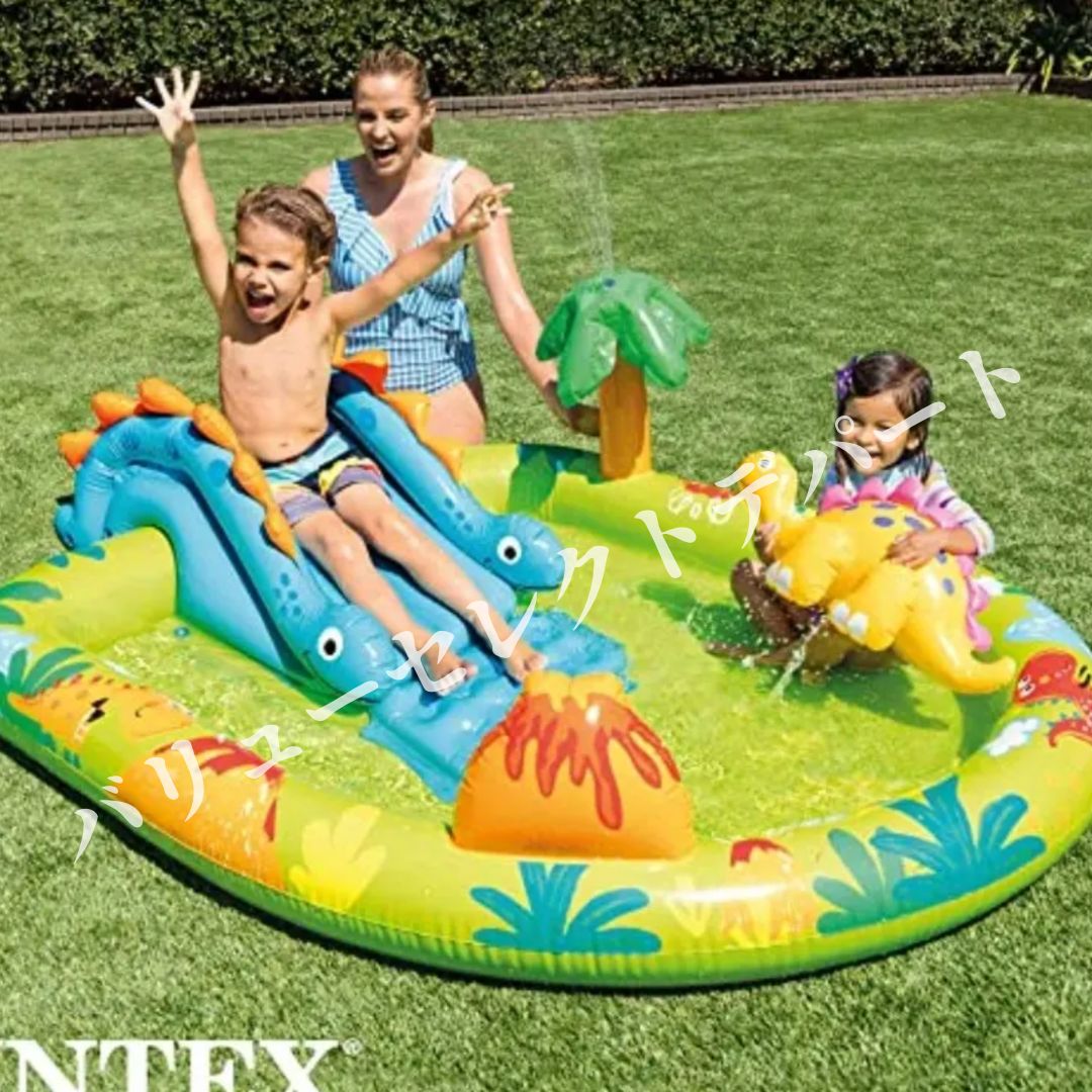 恐竜デザインキッズ向け水遊びセット インフレータブル構造