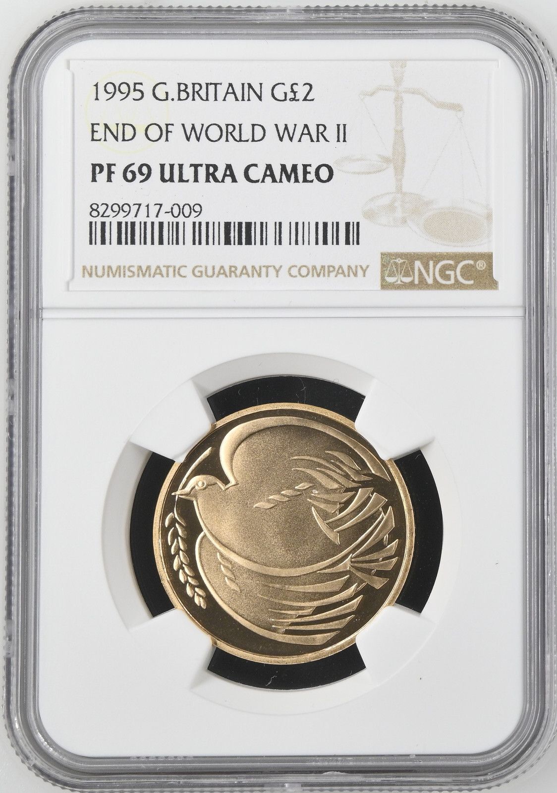 Great Britain UK 1995 2 Pound|Sovereign 0.47 Oz AGW G Proof Coin NGC PF69 UC