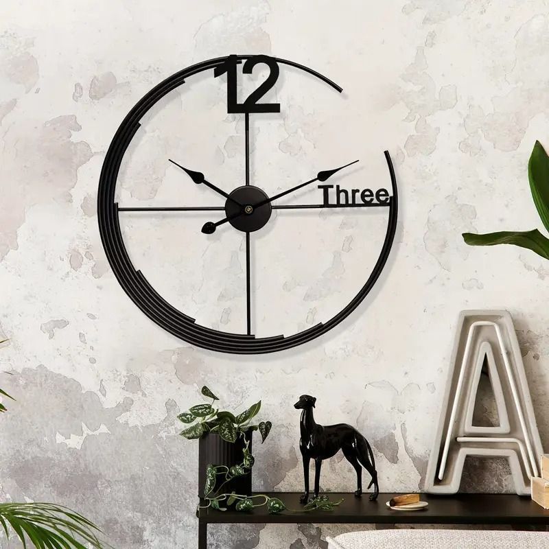 壁掛け時計「スケルトンアイアンクロック」｜インテリア・DIY用品 友安製作所 アイアン製壁掛け時計 柱時計