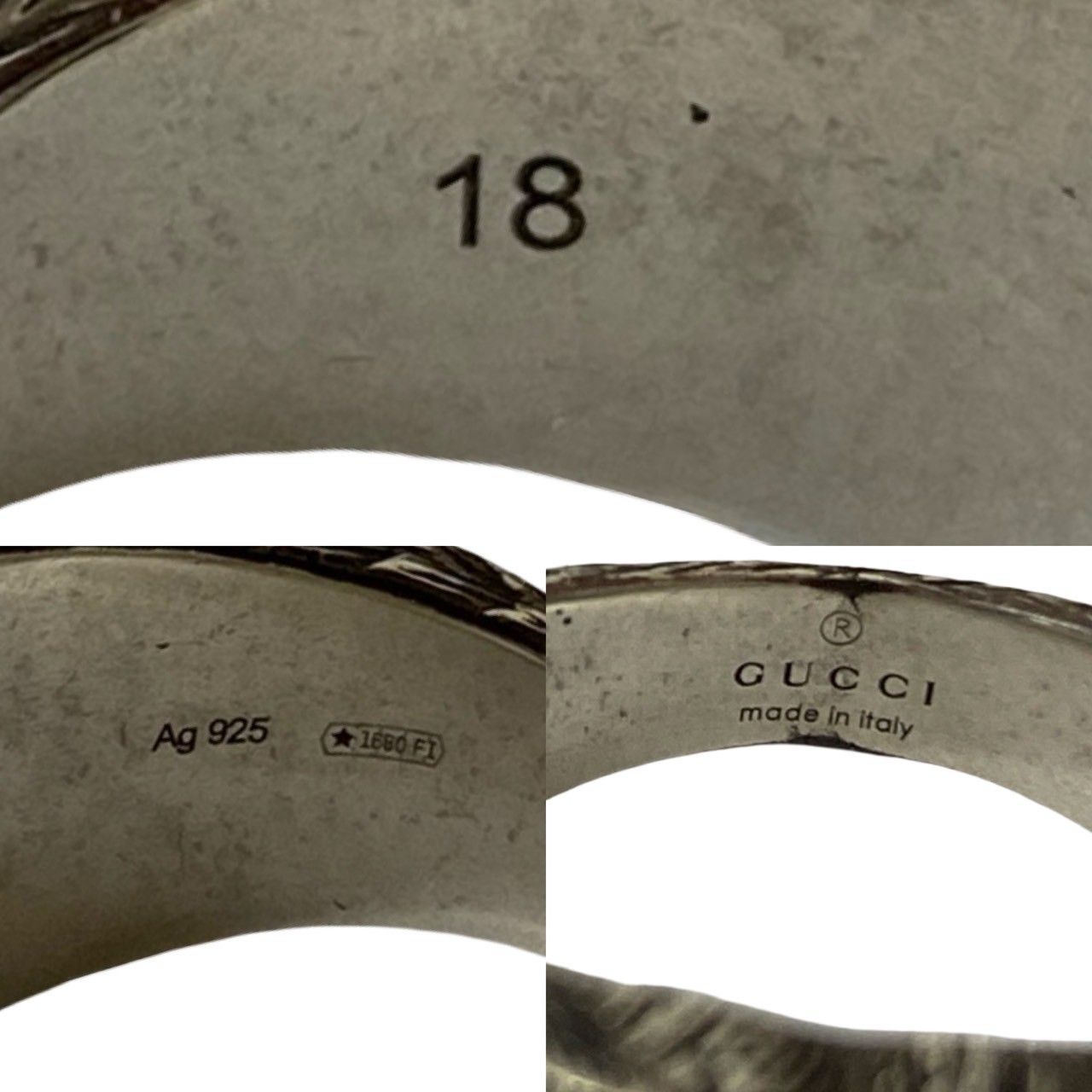 GUCCI リング インターロッキングG アラベスク シルバー925 9号 GUCCI】グッチ インターロッキングG アラベスク リング・指輪 18