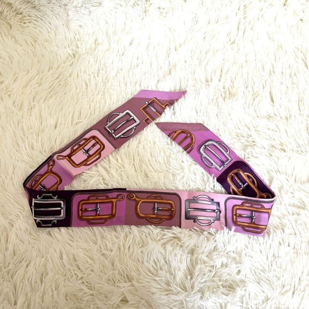 美品✨】エルメス ツイリー バックルモチーフ パープル 【公式通販】