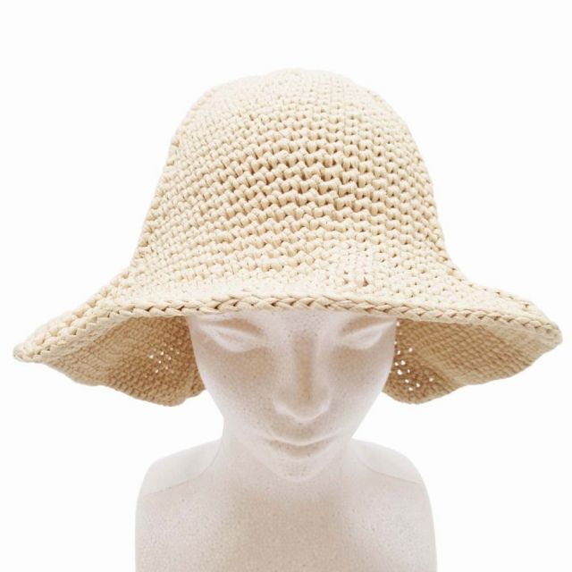 25ss キジマタカユキ KIJIMATAKAYUKI TULIP HAT チューリップハット ポリエステルニット キャップ 帽子 ベージュ WKN-251111| W32|メンズ レディース