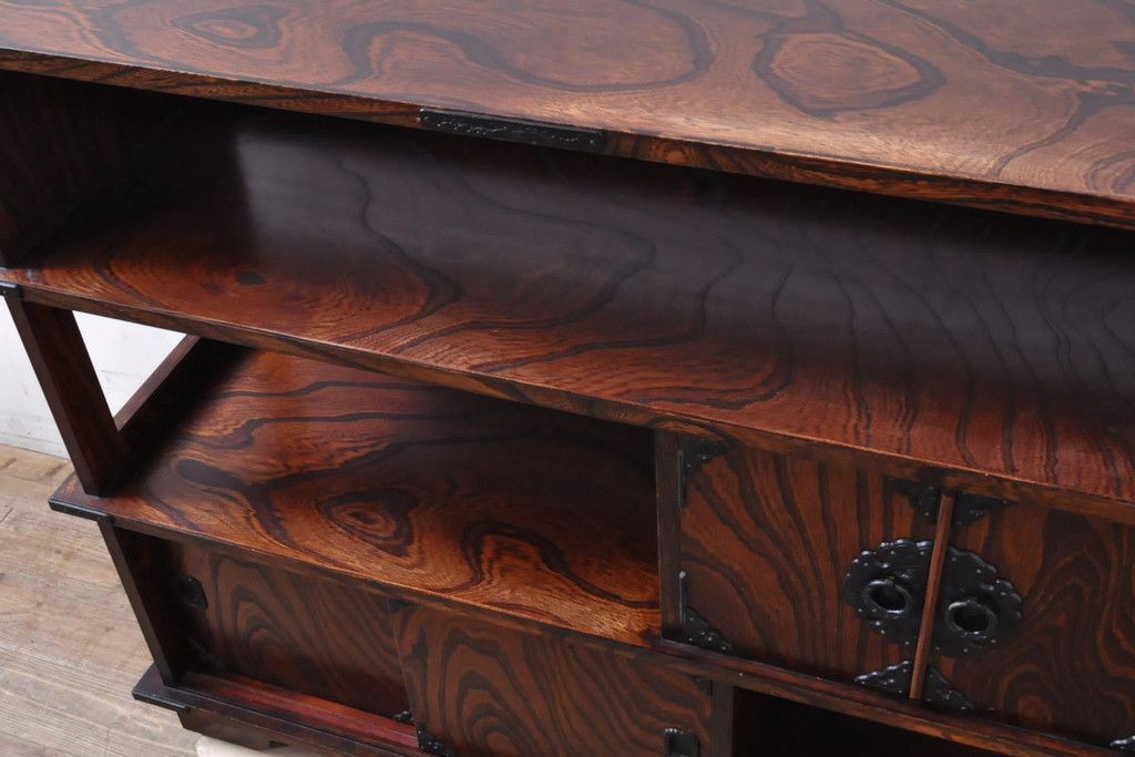 ◇北海道民芸家具 サイドボード HM139 リビングボード 樺材 和モダン