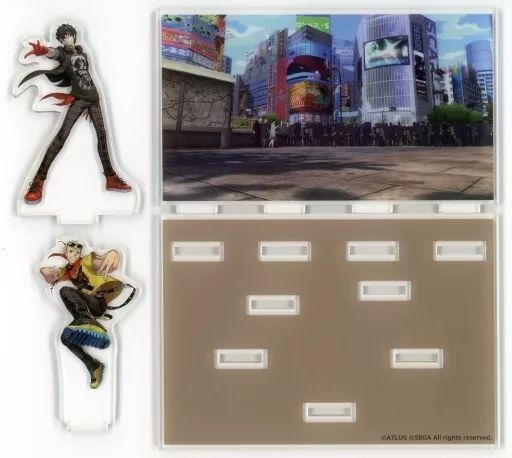 雑貨　主人公(P5D)＆坂本竜司 アクリルスタンドジオラマ 「ペルソナ3ダンシング・スターナイト＆ペルソナ5ダンシング・スターナイト」 中古】アクリルスタンド・アクリルパネル 主人公(P5D)＆坂本竜司