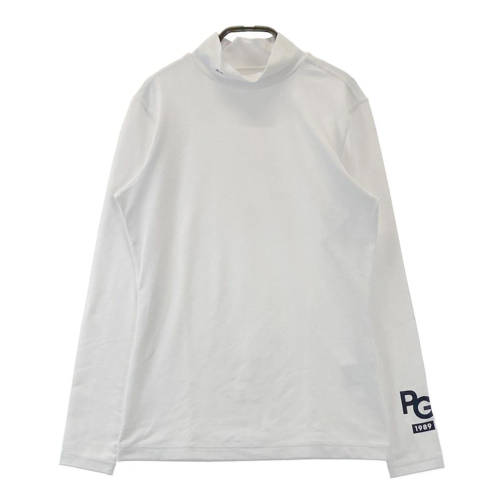 サイズ：1 PEARLY GATES パーリーゲイツ  モックネック長袖Tシャツ プリント  ホワイト系 [240101445455] ゴルフウェア レディース ストスト サイズ：1 PEARLY GATES パーリーゲイツ モックネック長袖T