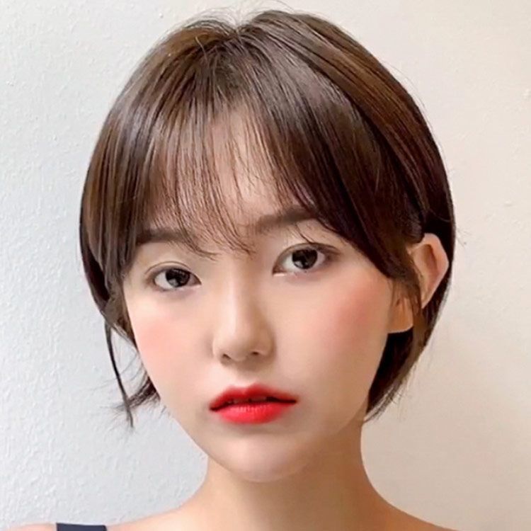 人毛100%  ウイッグ ワンカール ブラック新品未使用 人毛100％ ショート 自然 自然色 黒 茶 モカ ミセス 20cm フル