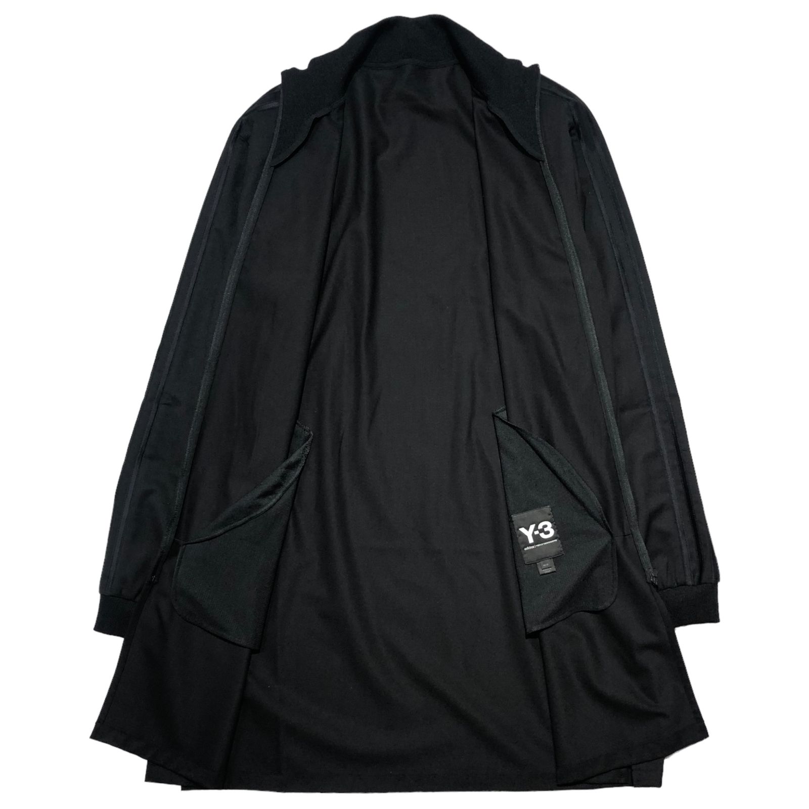 Y-3(ワイスリー) CRFT 3STP LONG TRACK TOP ロング トラック ジャケット FN5752 M ブラック コート Yohji  Yamamoto adidas ウール コート - メルカリ