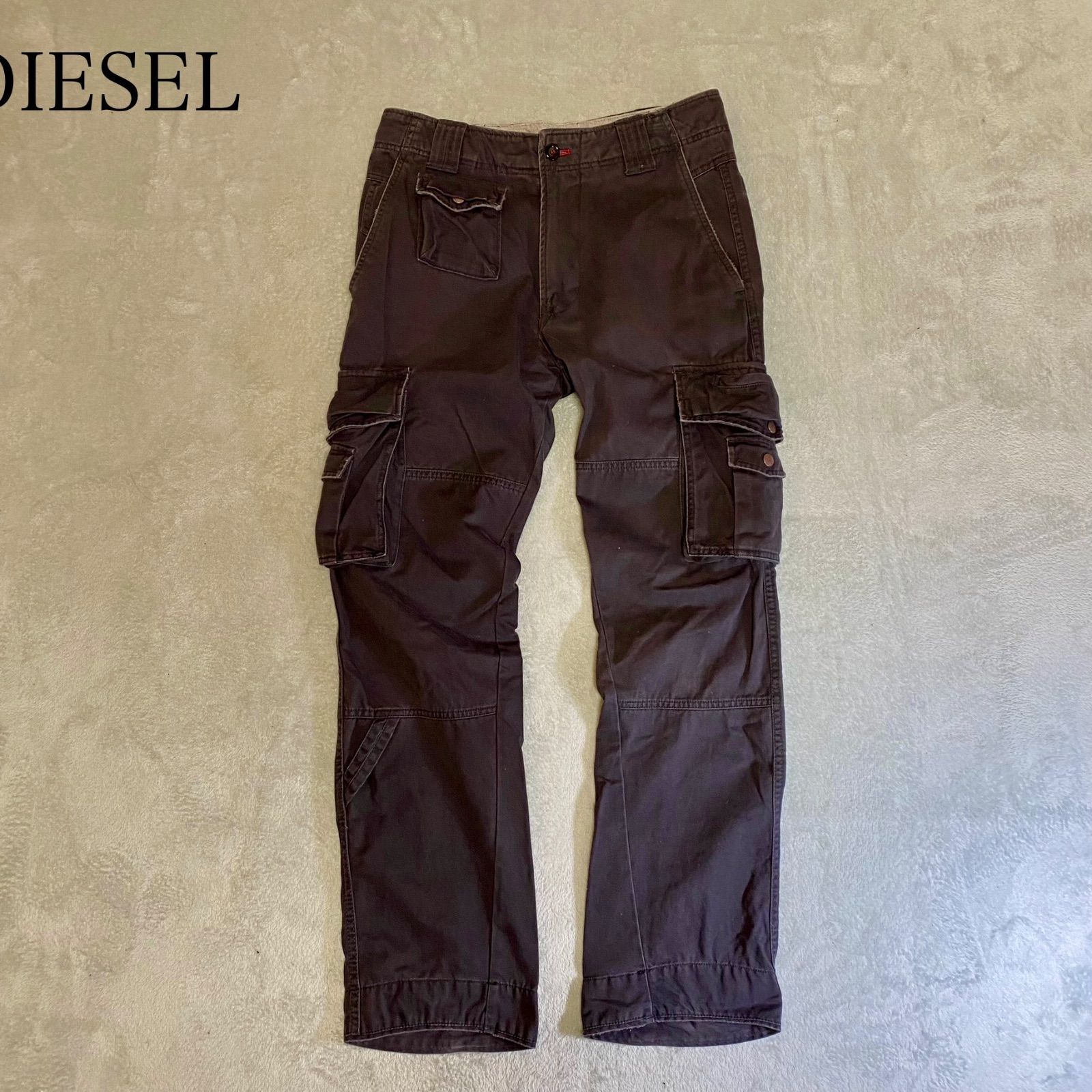 DIESEL】カーゴパンツ ブラック ポケットパンツ 古着 ストレート 