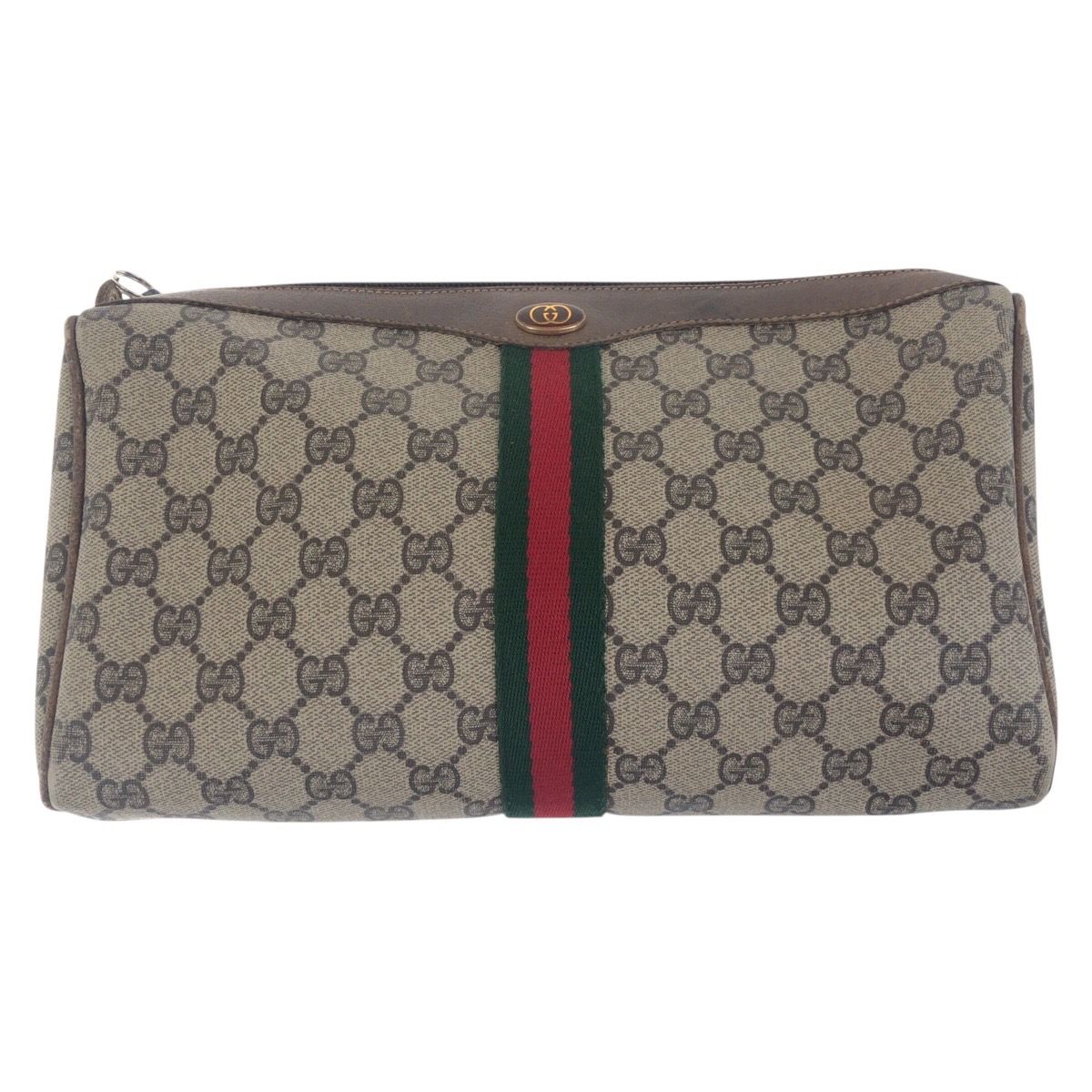 ✨美品✨GUCCI シェリーライン GG クラッチバッグ ベージュ レザー ロゴ GUCCI グッチ ヴィンテージ オールドグッチ シェリーライン