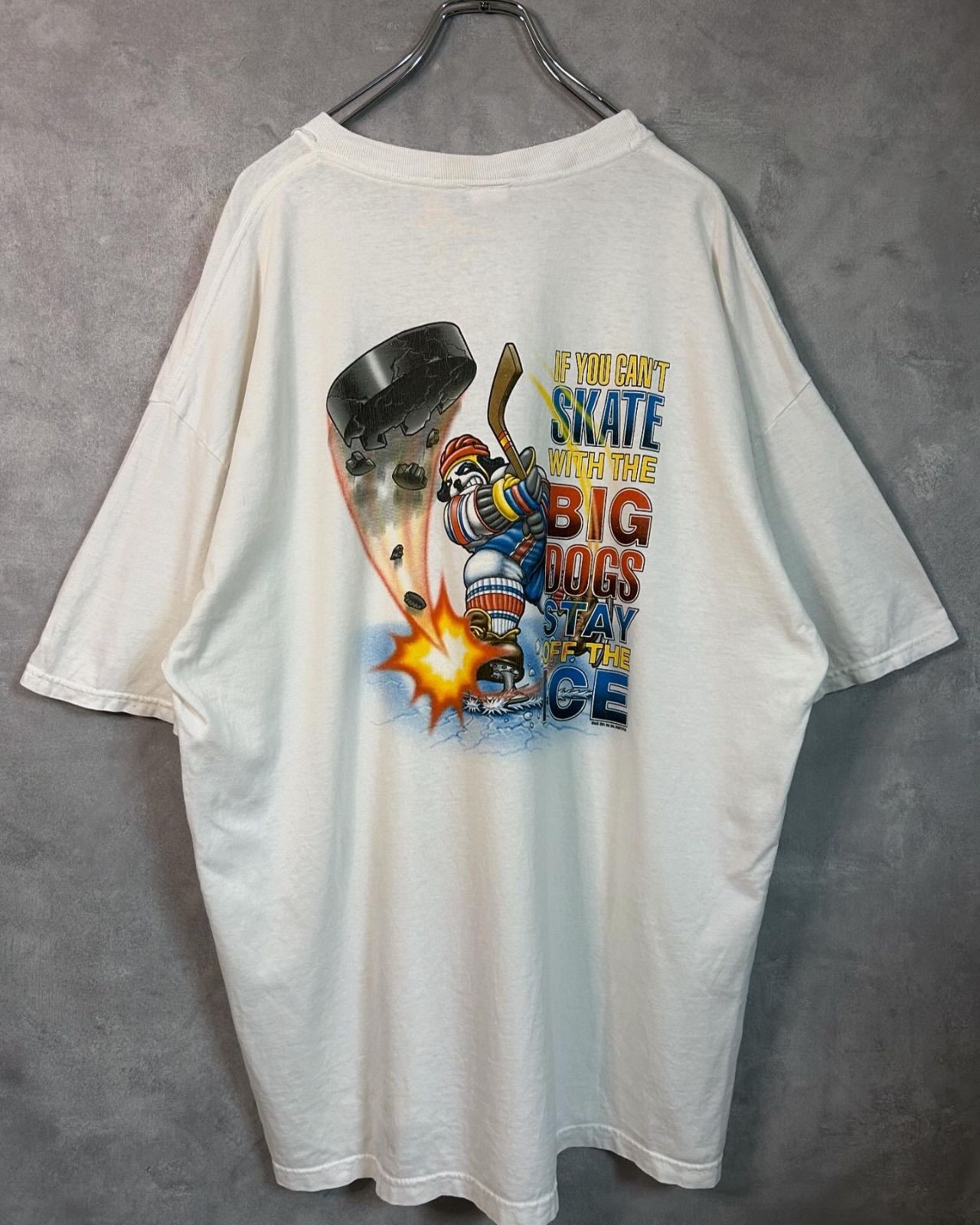 00s "BIG DOGS" Back Print T-shirt White