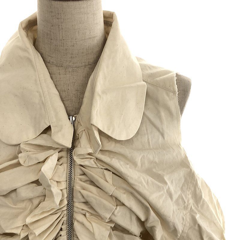 COMME des GARCONS / コムデギャルソン | 2006SS | ロストエンパイア 丸襟 フリル ギャザー 変形 ジップアップ ブラウス | SS | 生成り | レディース 2224217976.jpg?1712123915