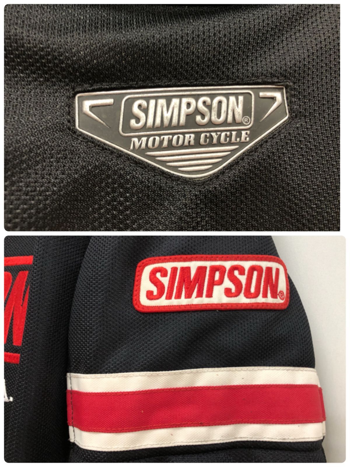 70.SIMPSON メッシュジャケット バイクジャケット 黒  【併売品】