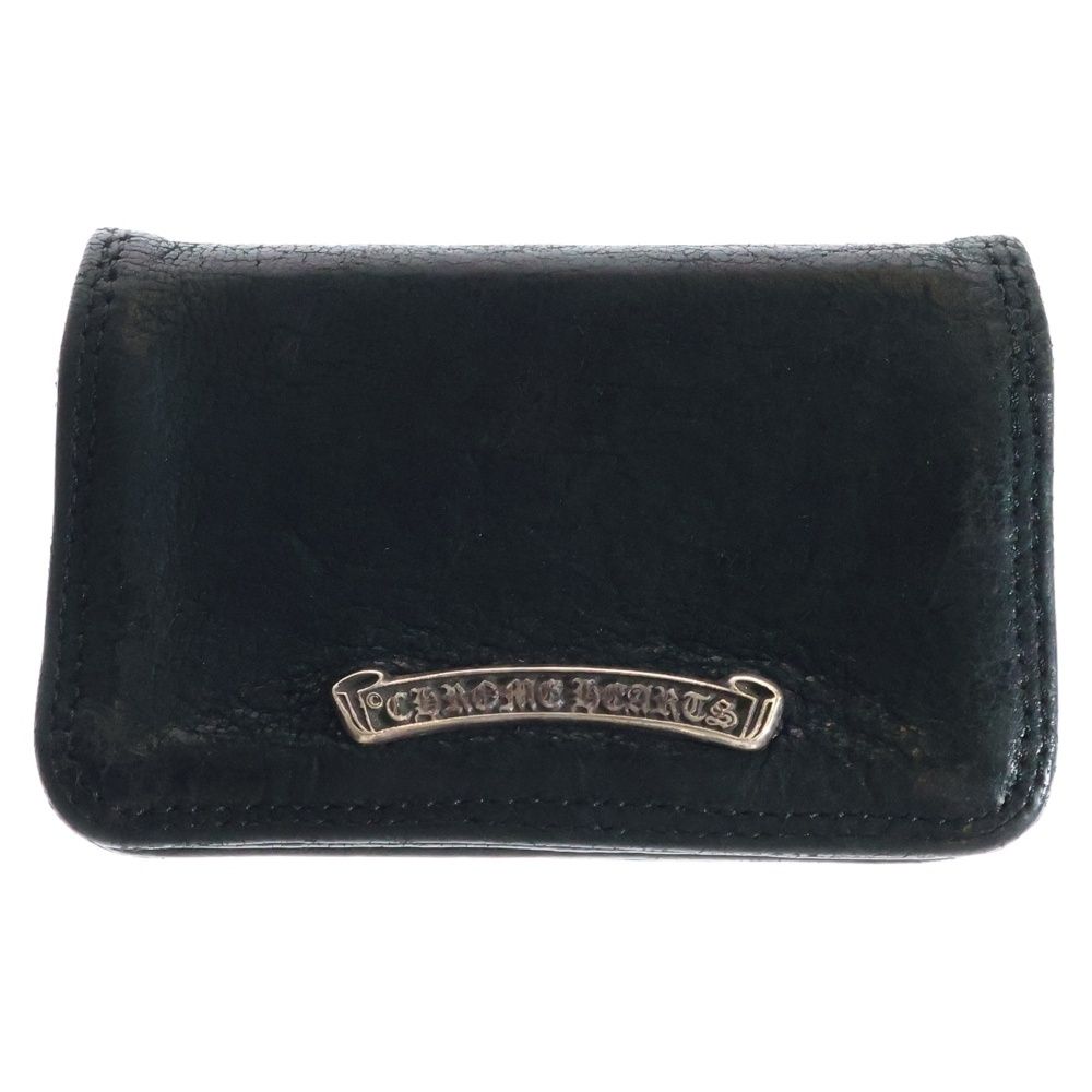 CHROME HEARTS クロムハーツ CARD CASE グロメット付きレザーカードケース ブラック