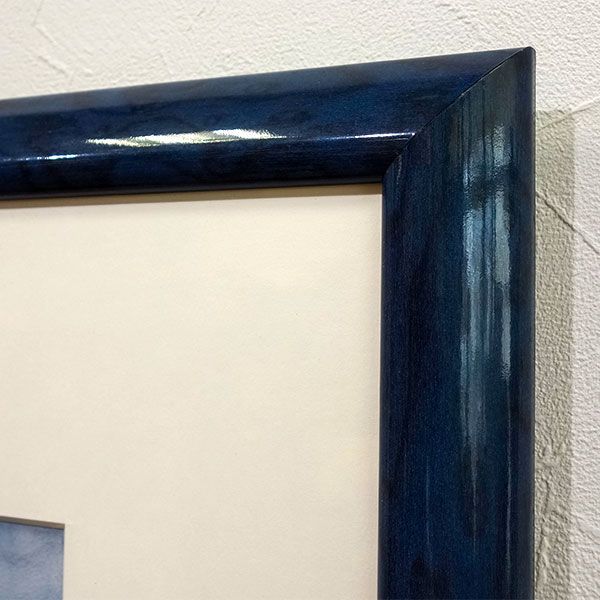 水彩画 「セーヌ川沿い（2003年）」 額入り 8号相当 紙にペンと