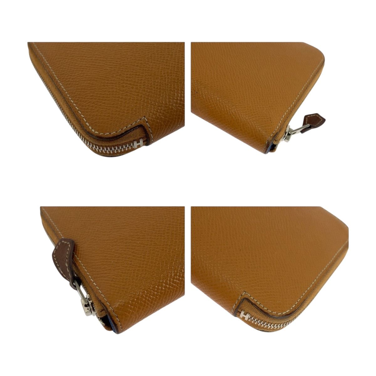 美品 HERMES エルメス アザップロング シルクイン ブラウン